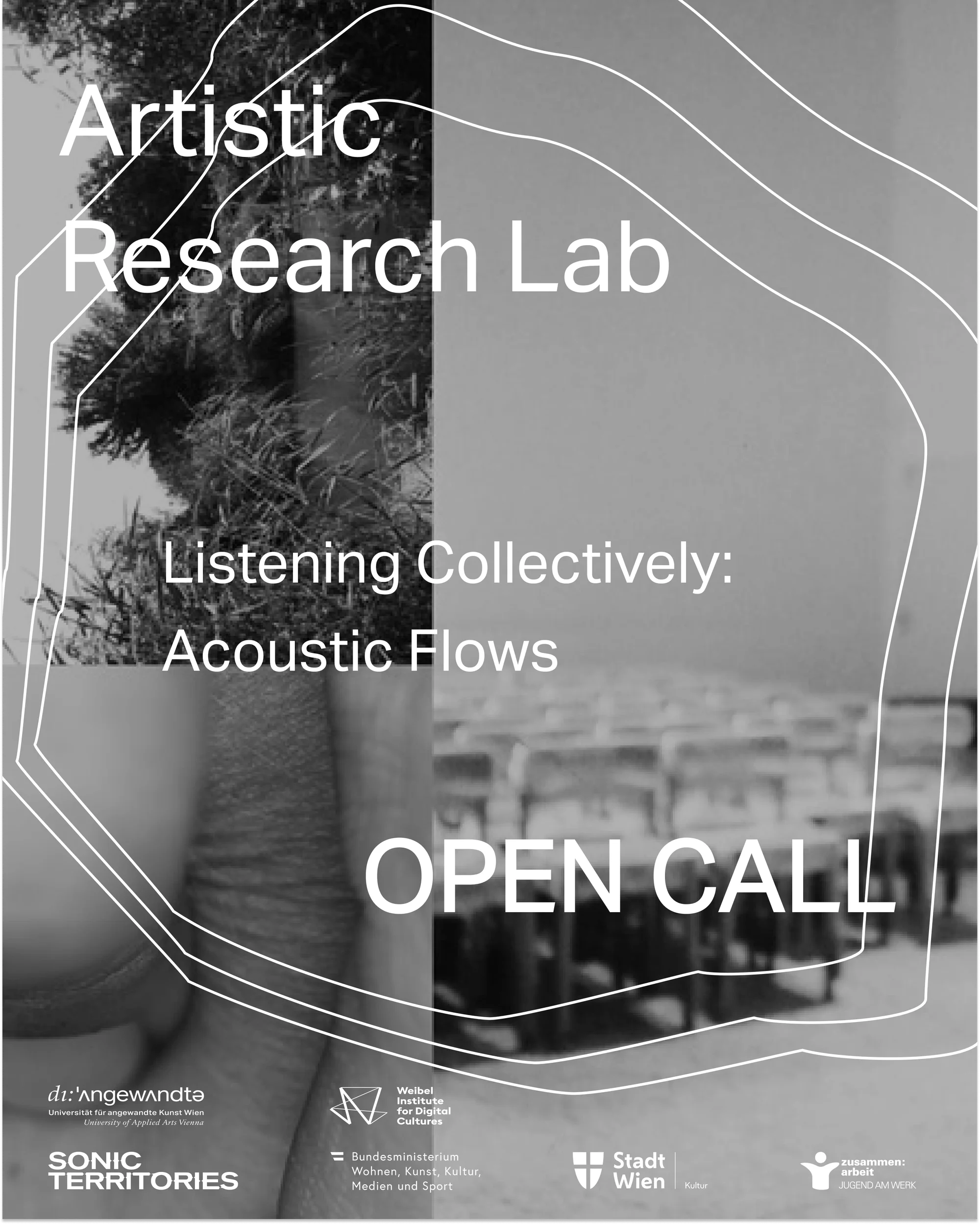 Open Call artwork for Listening Collectively: Acoustic Flows
